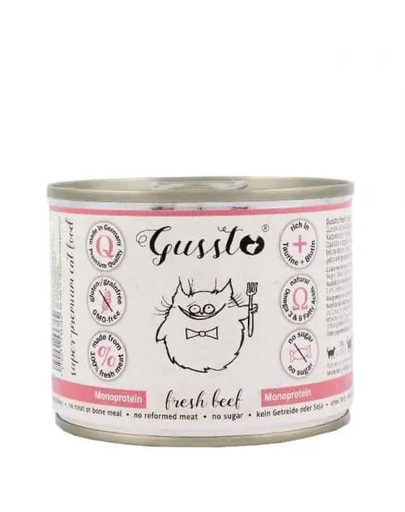 GUSSTO Cat Fresh Beef conserva cu vita pentru pisici 12x200 g